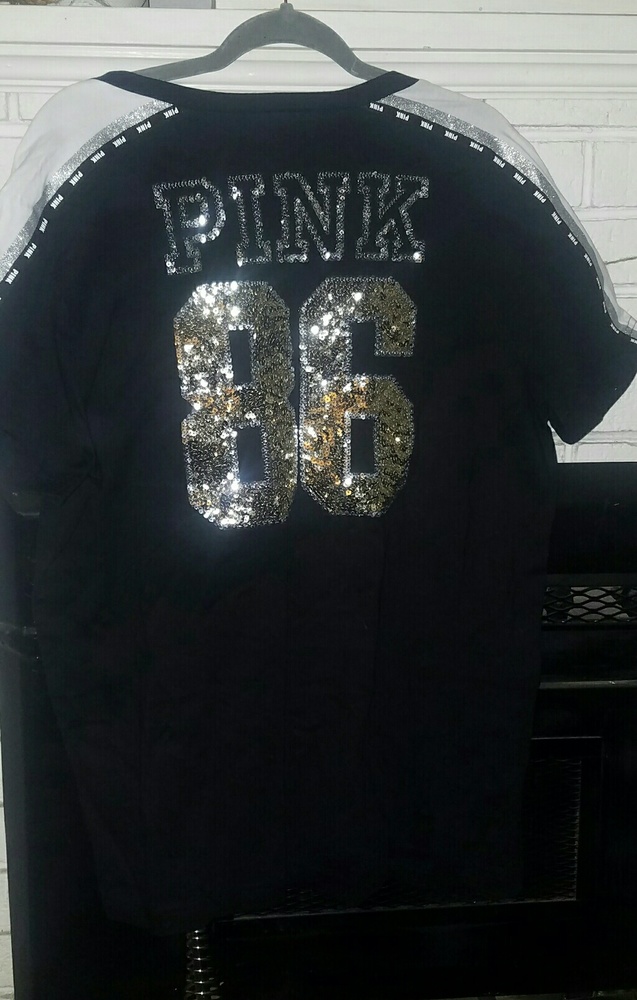 NEW VS PINK BLING SHIRT LARGE BF FIT